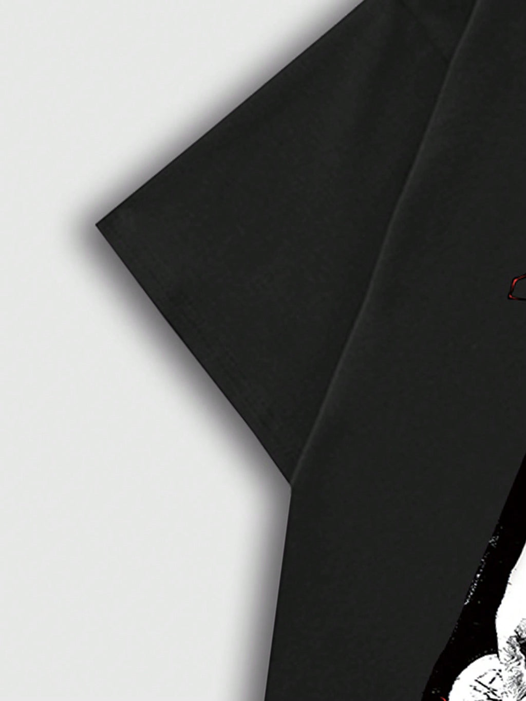 ROMWE Anime Men Anime Print Short Sleeve T-Shirt Is Suitable For Daily Wear In Spring And Summer, School