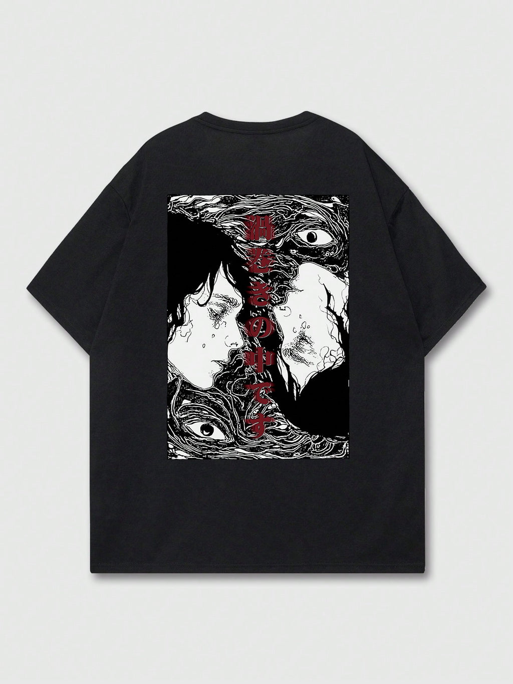 ROMWE Anime Men's Casual Anime Character Printed Short Sleeve Crew Neck T-Shirt, Summer
