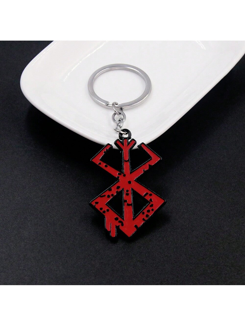 1pc Anime Keychain, Berserker Necklace, Nordic Viking Brand Warrior Mythology Keychain, Clothing, Bag, Jewelry Gift Halloween