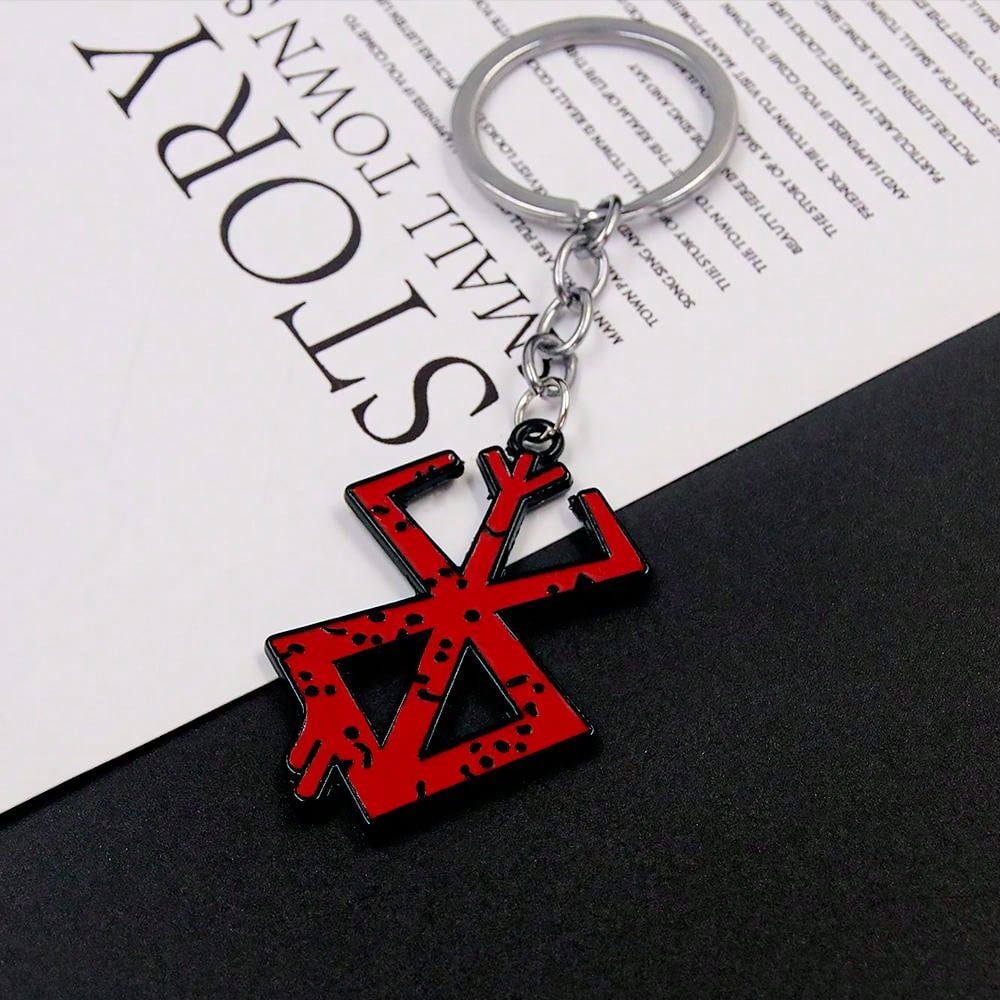 1pc Anime Keychain, Berserker Necklace, Nordic Viking Brand Warrior Mythology Keychain, Clothing, Bag, Jewelry Gift Halloween