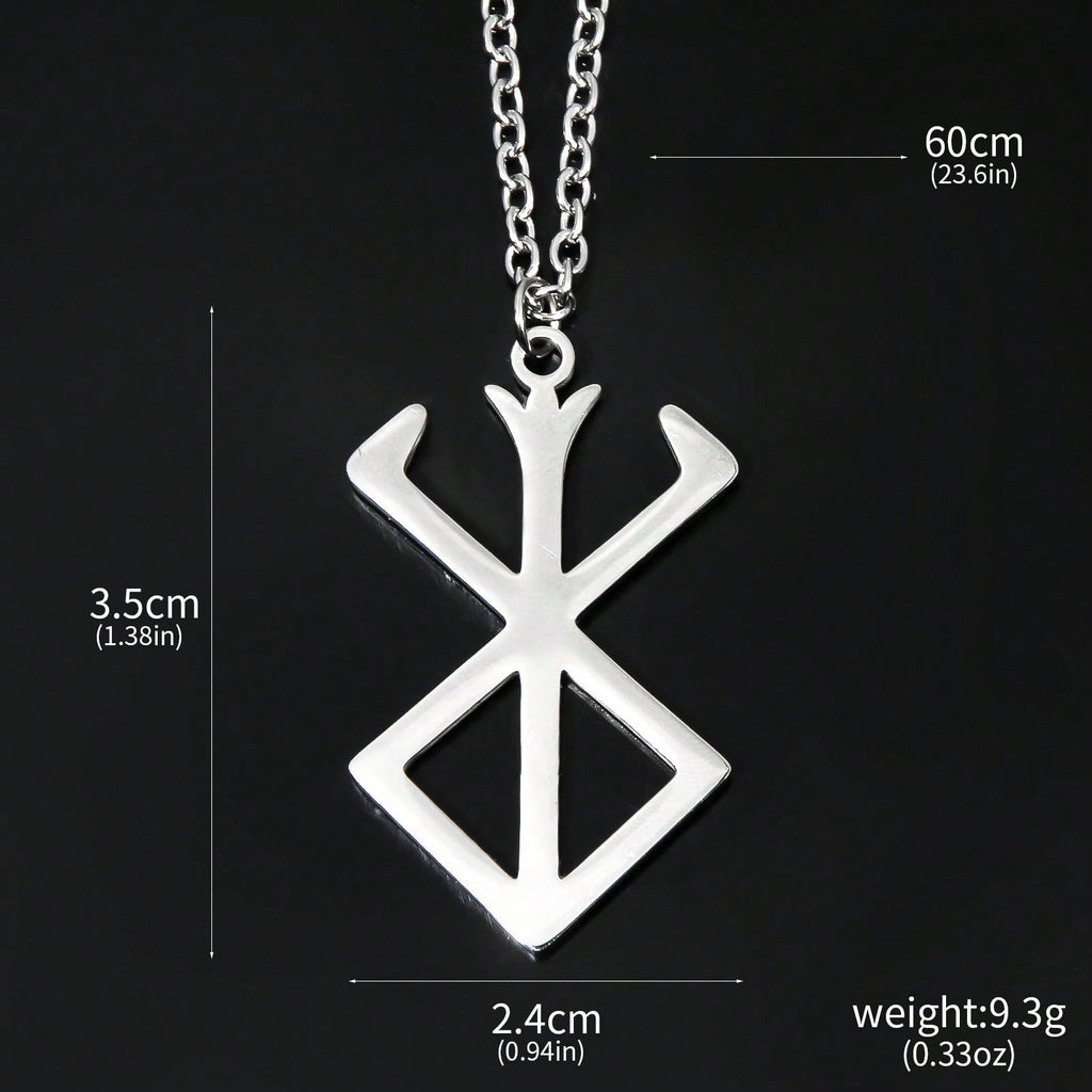 1pc Anime Keychain, Berserker Necklace, Nordic Viking Brand Warrior Mythology Keychain, Clothing, Bag, Jewelry Gift Halloween