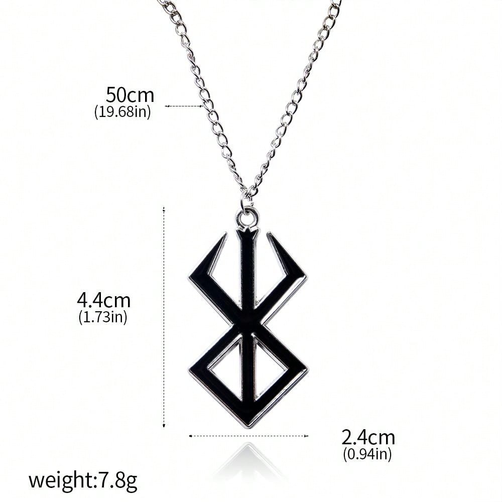 1pc Anime Keychain, Berserker Necklace, Nordic Viking Brand Warrior Mythology Keychain, Clothing, Bag, Jewelry Gift Halloween