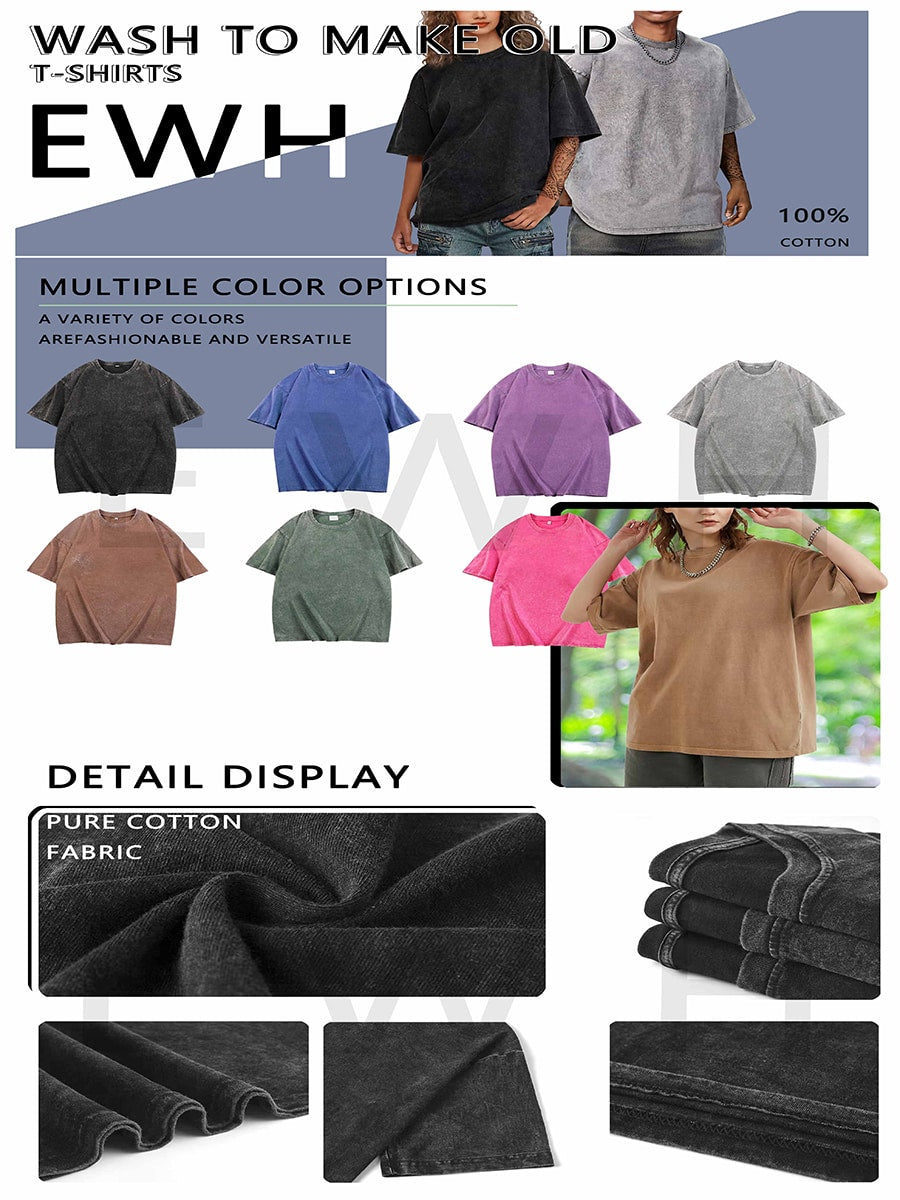 Washing T-Shirt Anime Japanese Manga New Harajuku Loose Retro National T-Shirt Men's Spell Return Battle Gojo Satoru DG004