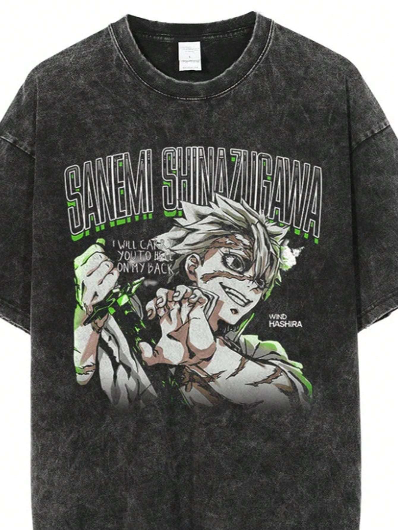 Washing T-Shirt Anime Japanese Manga New Harajuku Loose Retro National T-Shirt Men's Spell Return Battle Gojo Satoru DG004